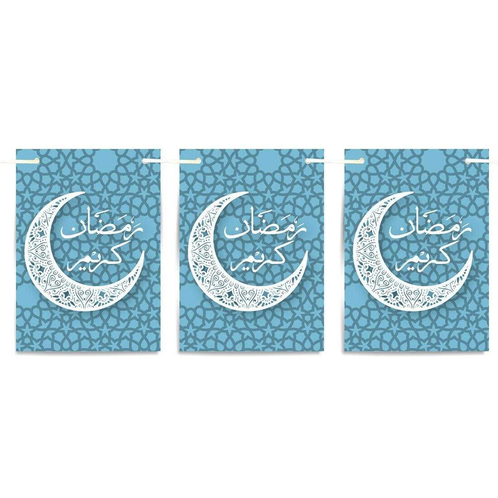 Ramadan Kareem Islamic Bunting Celebration Banner Square Flags Decoration D4