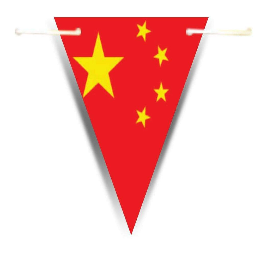 Asia World Flags Bunting Banner Decorations Celebrations Triangle Flags