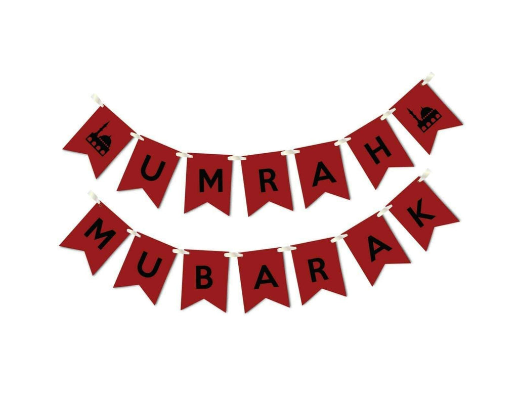 Umrah Mubarak Bunting Islamic Celebration Banner Flags Welcome Back Colourful D1