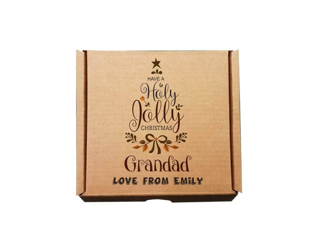 Personalise Name Merry Christmas Gift Boxes Festive Xmas Santa Dad Grandad Mum