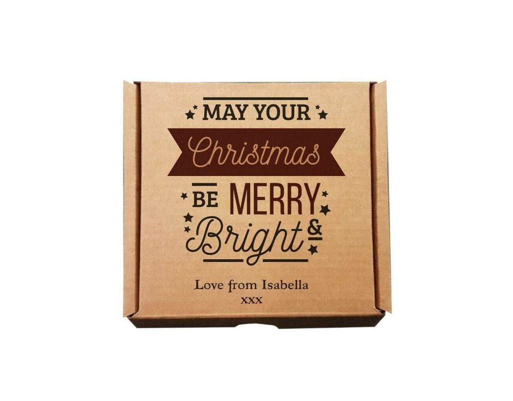 Personalise Name Merry Christmas Gift Boxes Festive Xmas Santa Dad Grandad Mum
