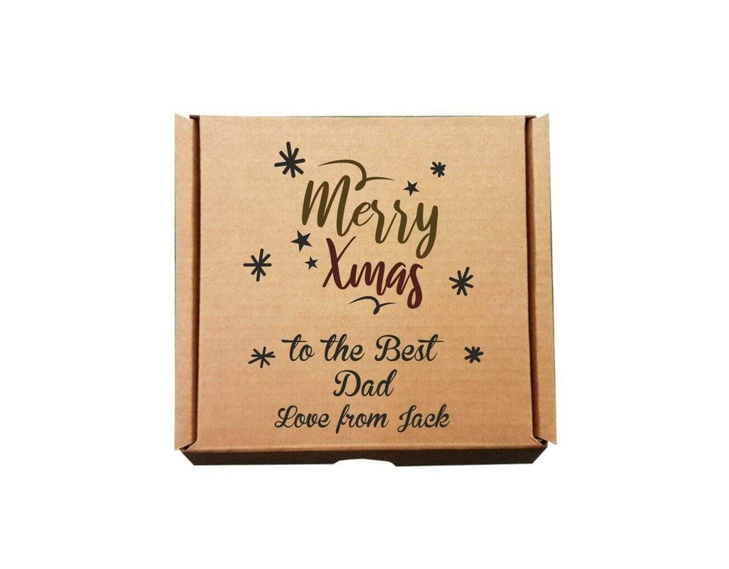 Personalise Name Merry Christmas Gift Boxes Festive Xmas Santa Dad Grandad Mum