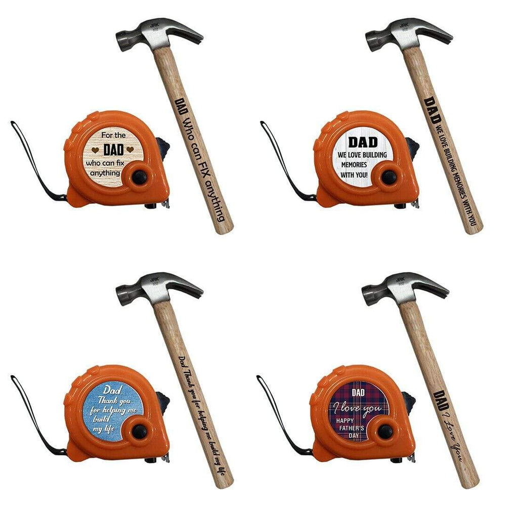 Father's Day Gift Hammer & Measuring Tape Present Dad Daddy Grandad Boyfriend D1