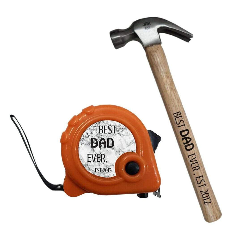 Father's Day Gift Hammer & Measuring Tape Present Dad Daddy Grandad Boyfriend D2