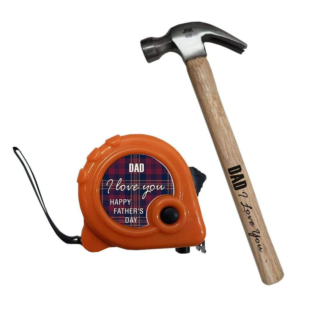 Father's Day Gift Hammer & Measuring Tape Present Dad Daddy Grandad Boyfriend D1