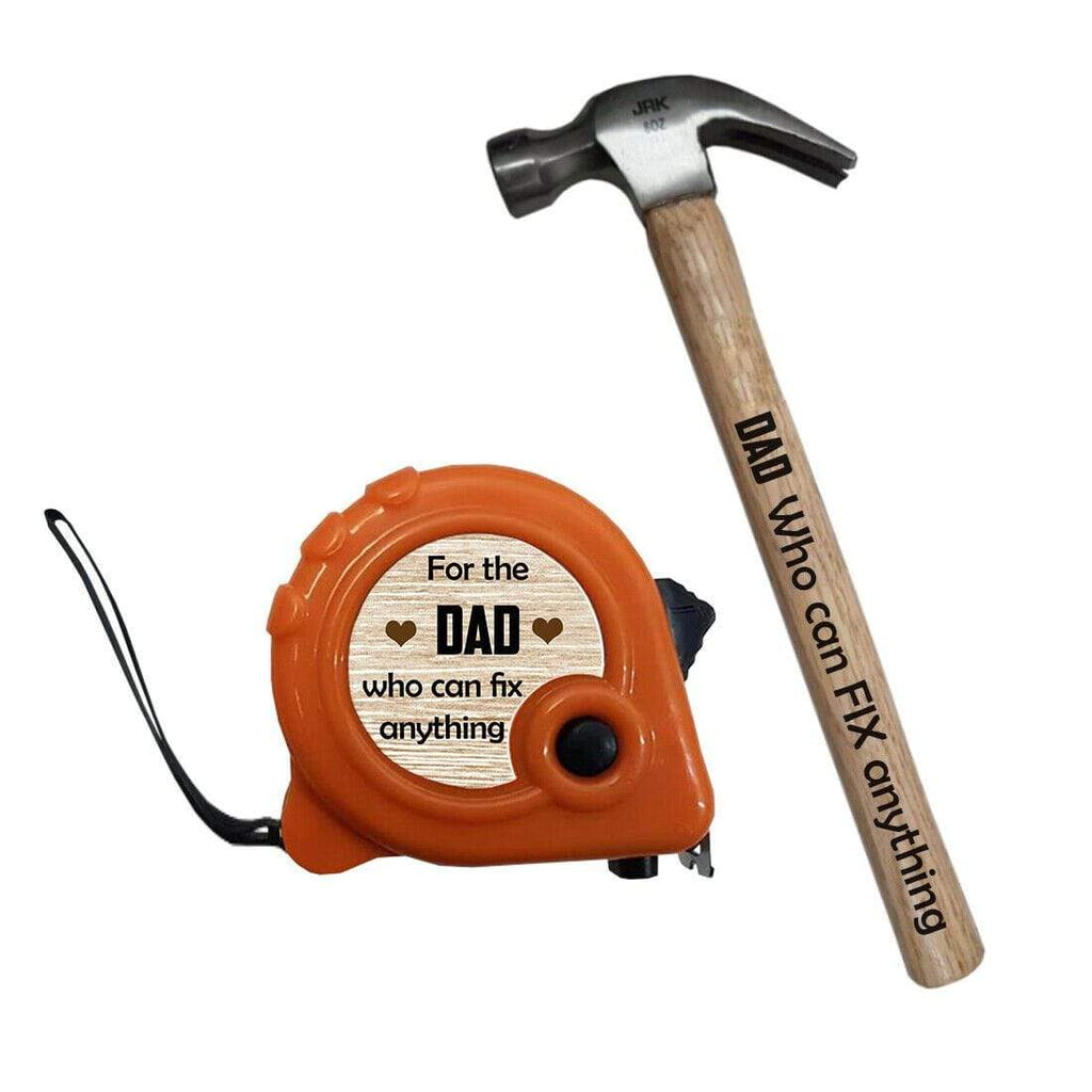 Father's Day Gift Hammer & Measuring Tape Present Dad Daddy Grandad Boyfriend D1