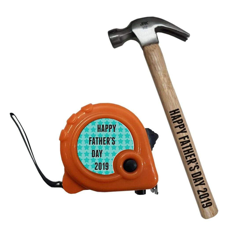 Father's Day Gift Hammer & Measuring Tape Present Dad Daddy Grandad Boyfriend D2