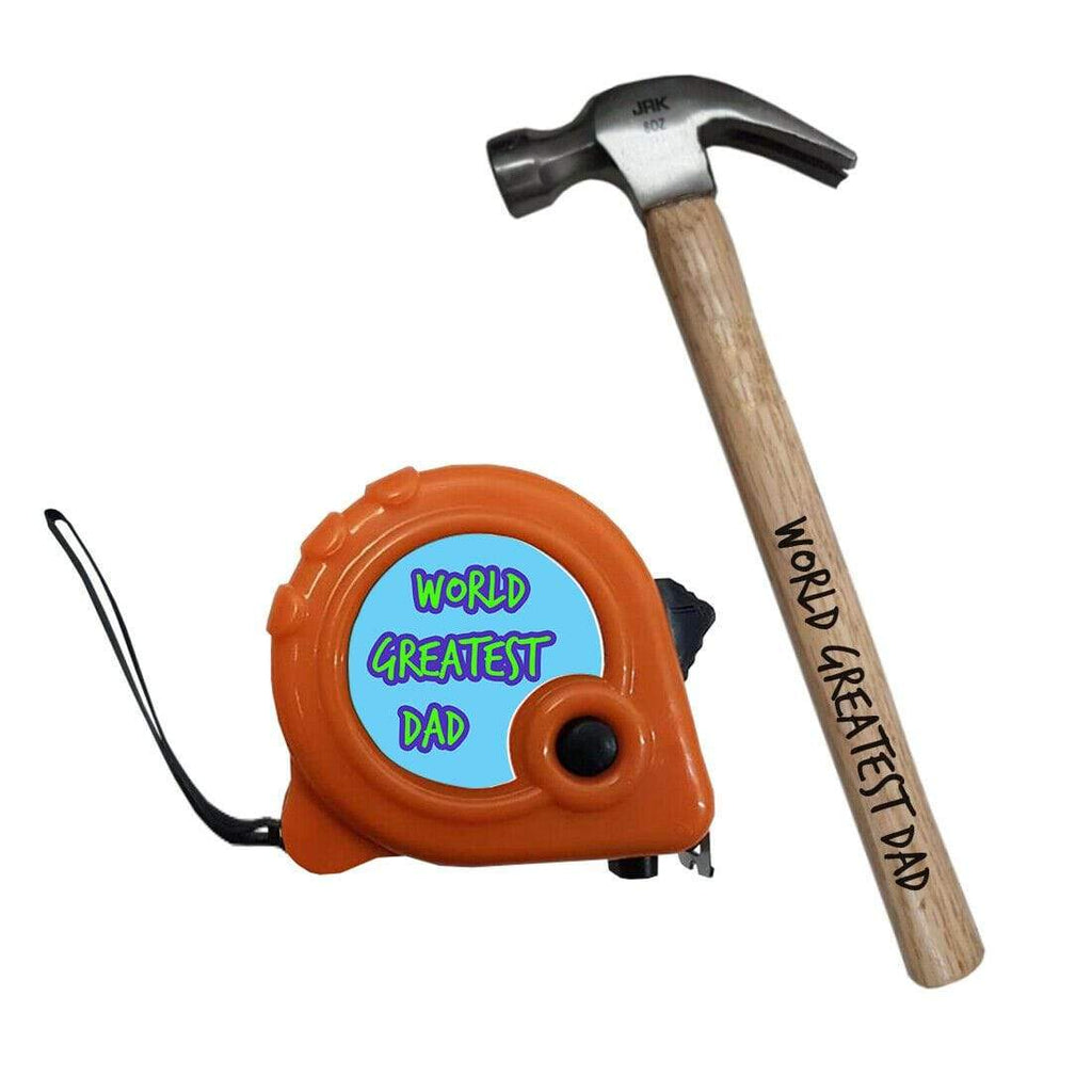 Father's Day Gift Hammer & Measuring Tape Present Dad Daddy Grandad Boyfriend D2