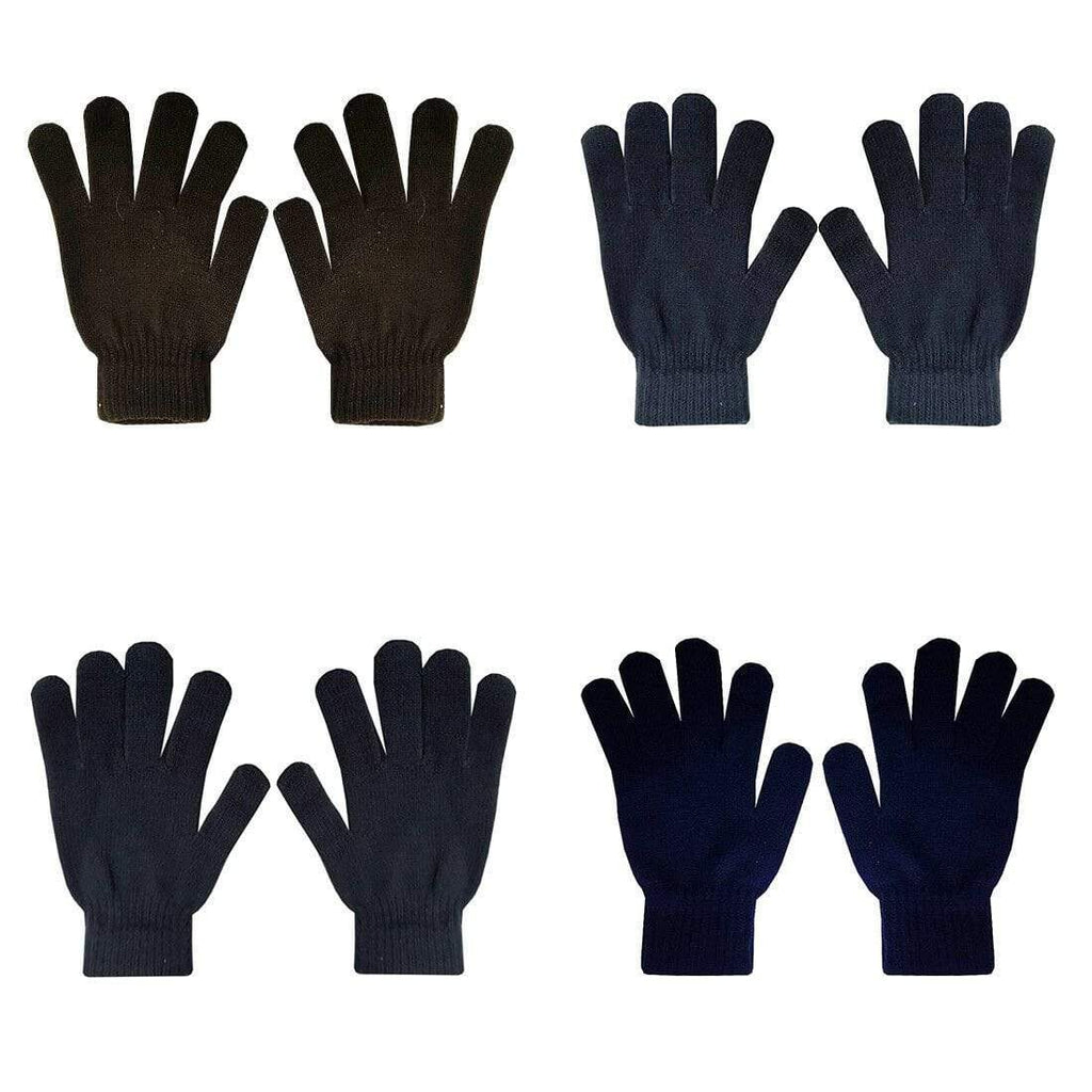 Men's Lads Boys Winter Heat Max Super Stretch Thermal Gloves 4 Colours One Size