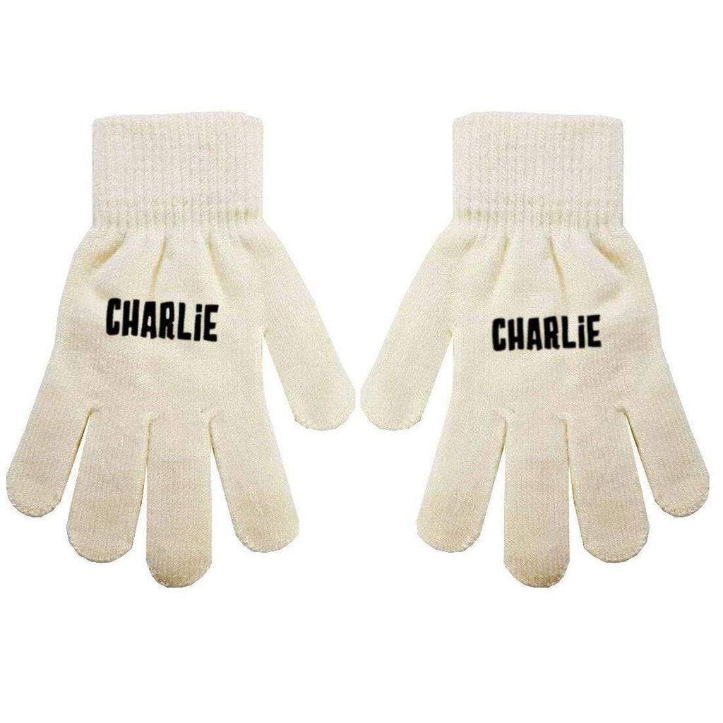 Personalised Name Kids Teenagers Adults Boys Girls Winter Gloves Hand Warmers D2