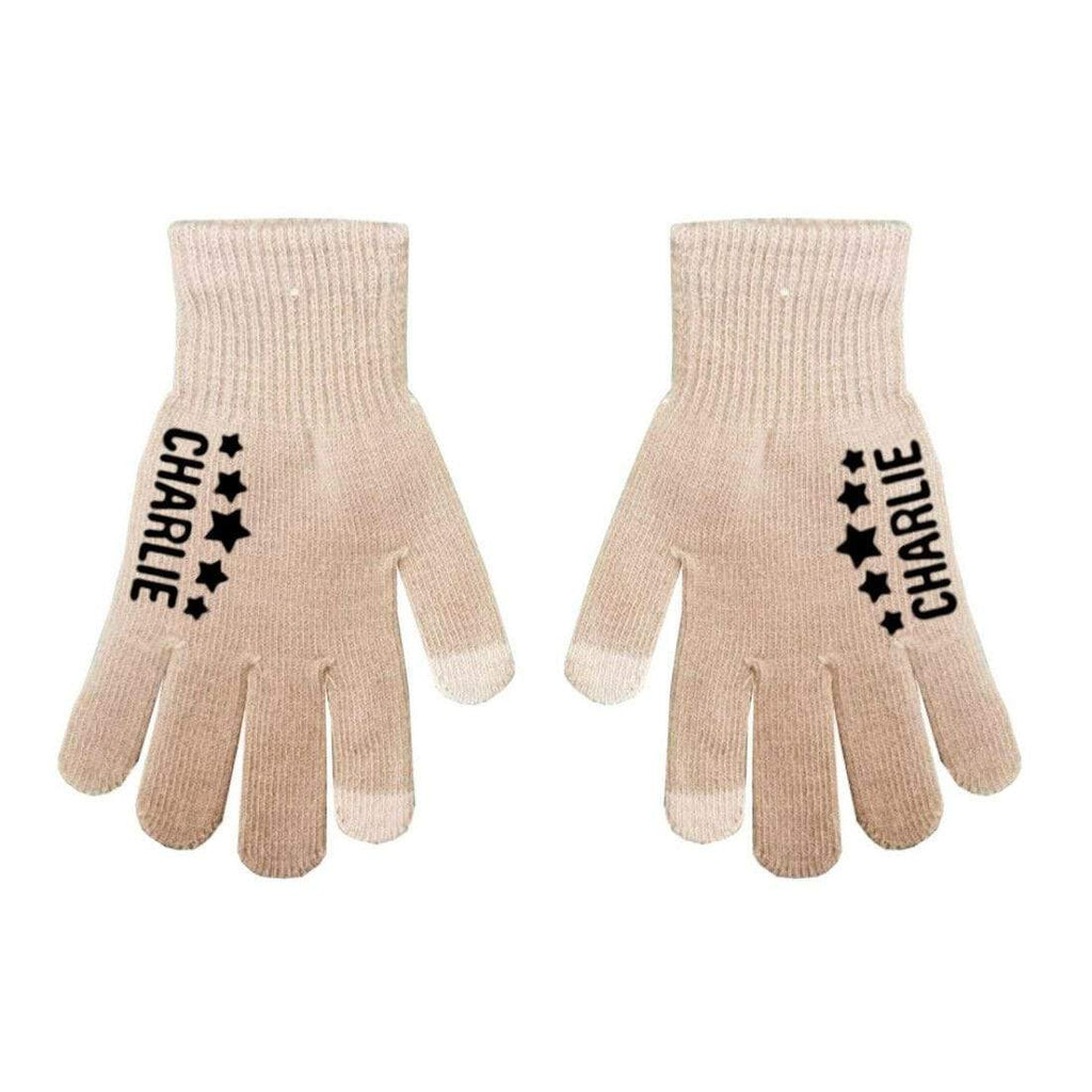 Personalise Name Kids Teenagers Adults Boys Girls Winter Touch Screen Gloves