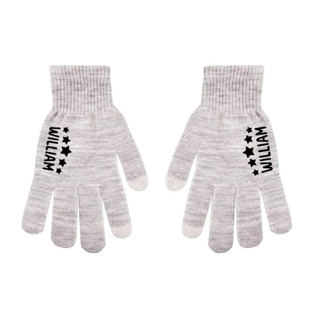 Personalise Name Kids Teenagers Adults Boys Girls Winter Touch Screen Gloves