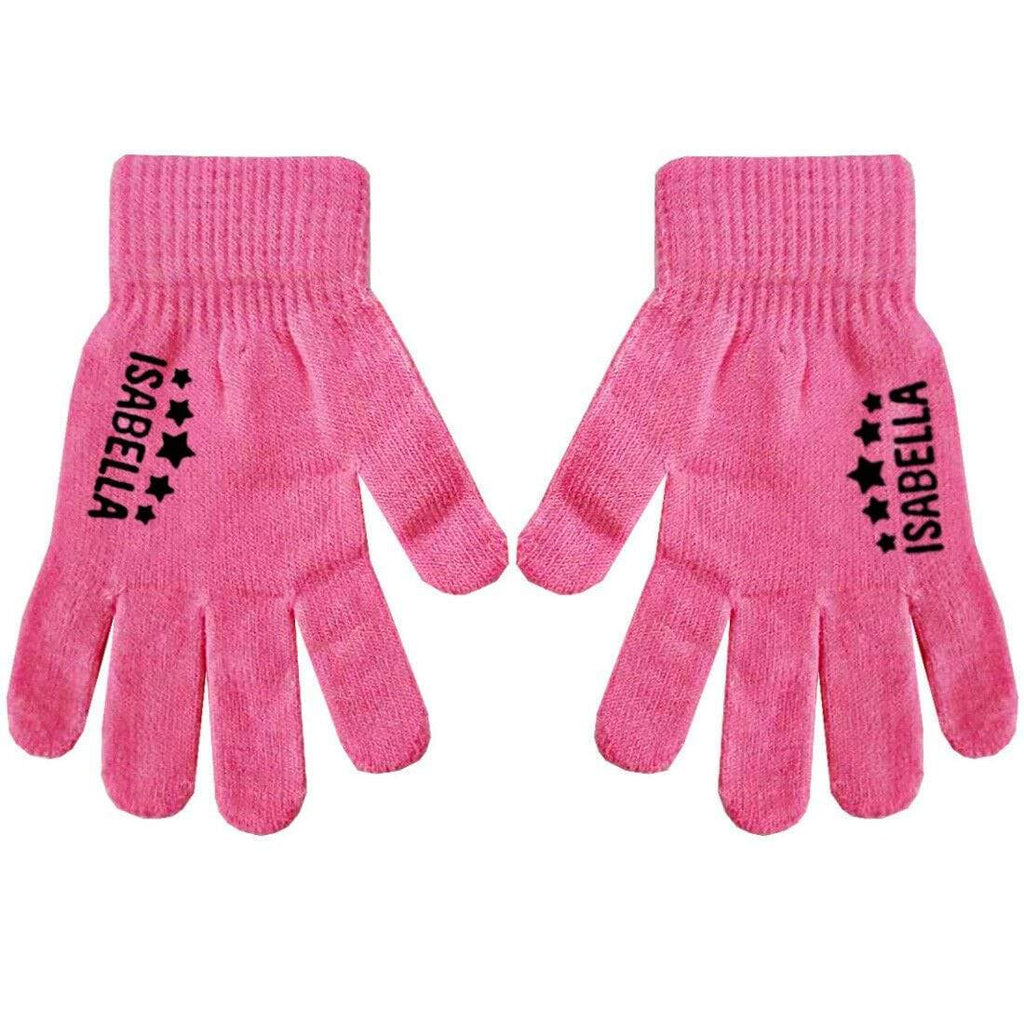 Personalised Name Kids Teenagers Adults Boys Girls Winter Gloves Hand Warmers D3