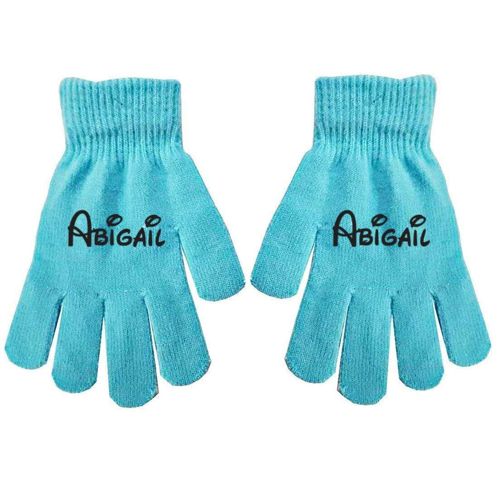 Personalised Name Kids Teenagers Adults Boys Girls Winter Gloves Hand Warmers D2