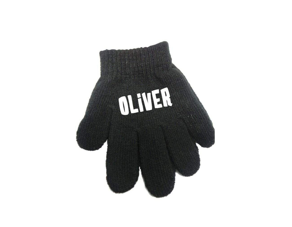 Personalised Magic Kids Winter Funky Cool Teenager Gloves With Your Name on
