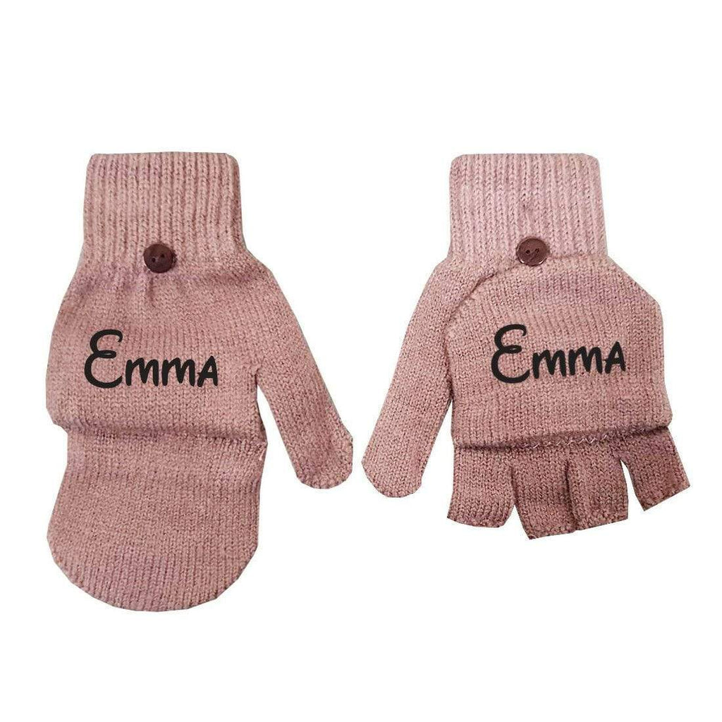 Personalise Kids Magic Gloves 2 Way Mittens Boys Girls Winter Funky Teenagers