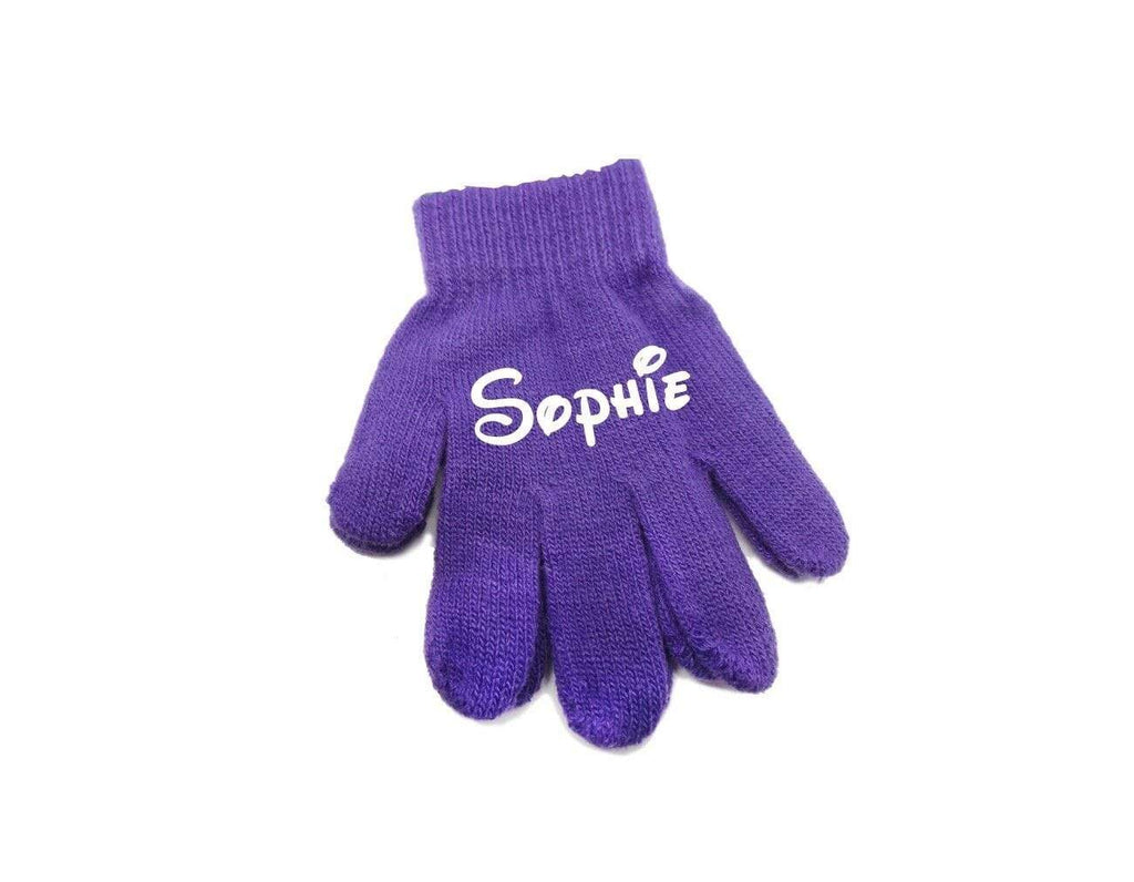 Personalised Magic Kids Winter Funky Cool Teenager Gloves With Your Name on