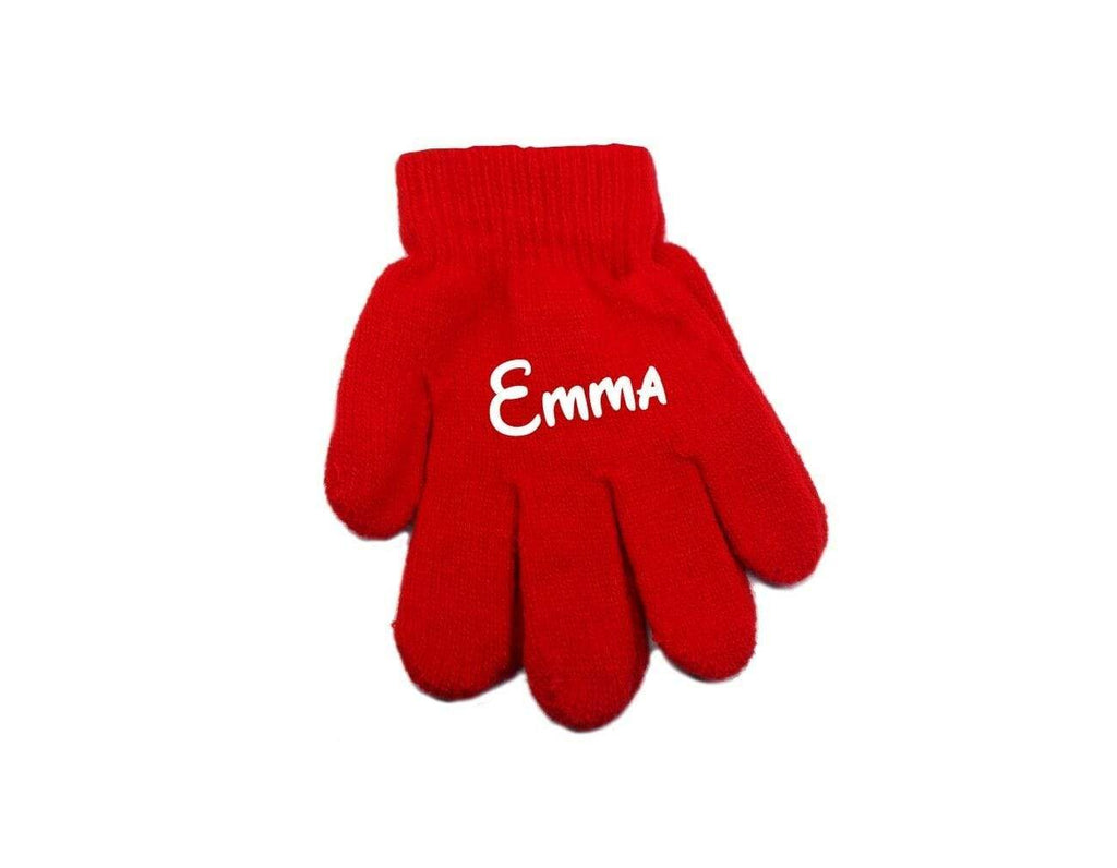 Children's Boys Girls Personalised Add Name 6 Colourful Magic Gloves 3-16 years