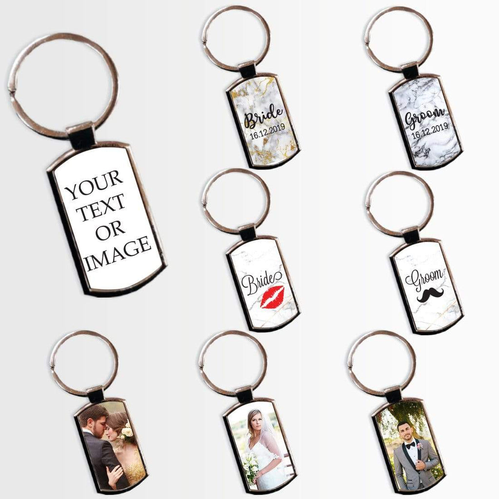 Personalised Bride Groom Key Ring Sentimental Gift