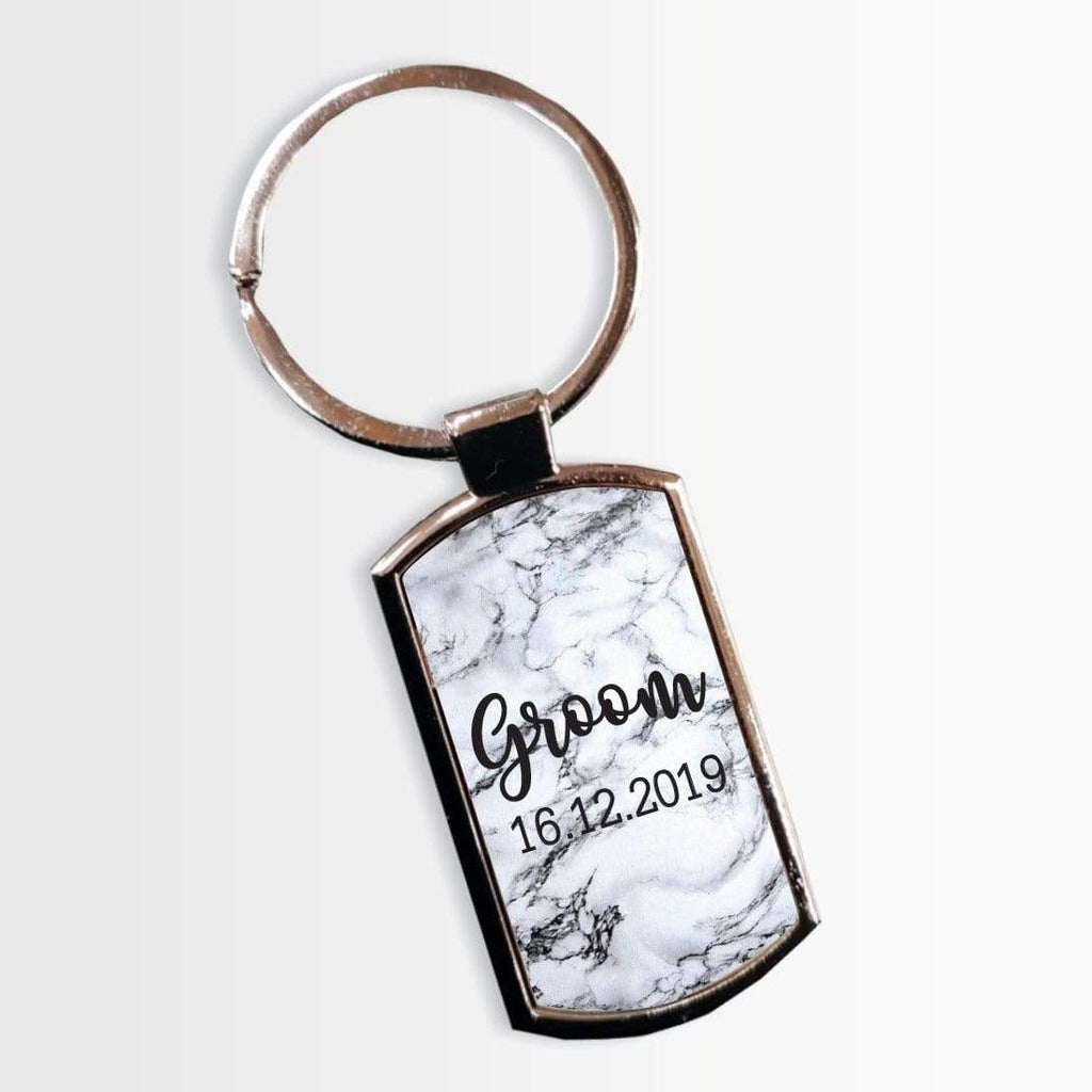 Personalised Bride Groom Key Ring Sentimental Gift