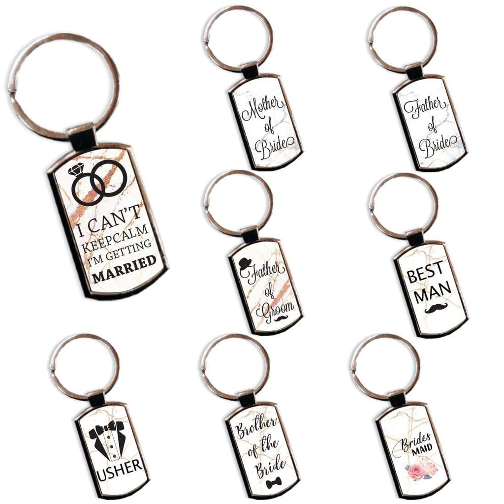 Personalised Bride Groom Usher Best Man Key Ring Sentimental Gift