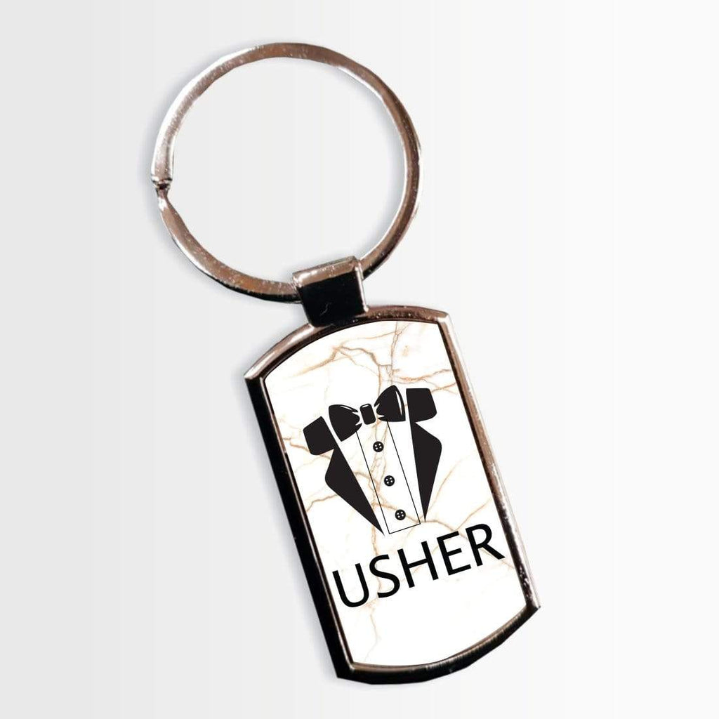 Personalised Bride Groom Usher Best Man Key Ring Sentimental Gift