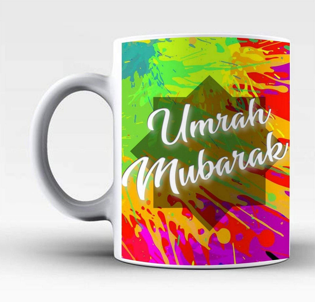 Umrah Mubarak Mugs Islamic Muslim Drink Cup Glass Coffee Tea Gift Present D2