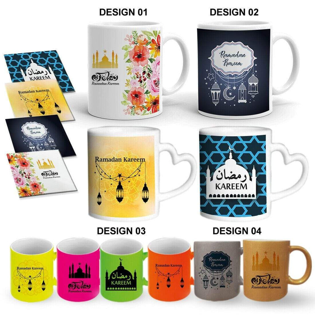 Ramadan Kareem Gift Present Mug Glass Cup Gift With Or Without A Coaster Set D2