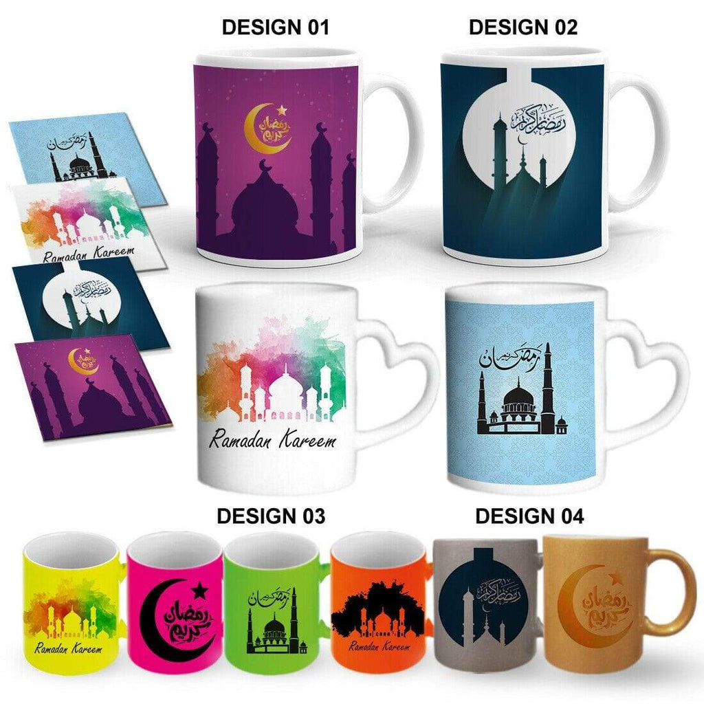 Ramadan Kareem Gift Present Mug Glass Cup Gift With Or Without A Coaster Set D5