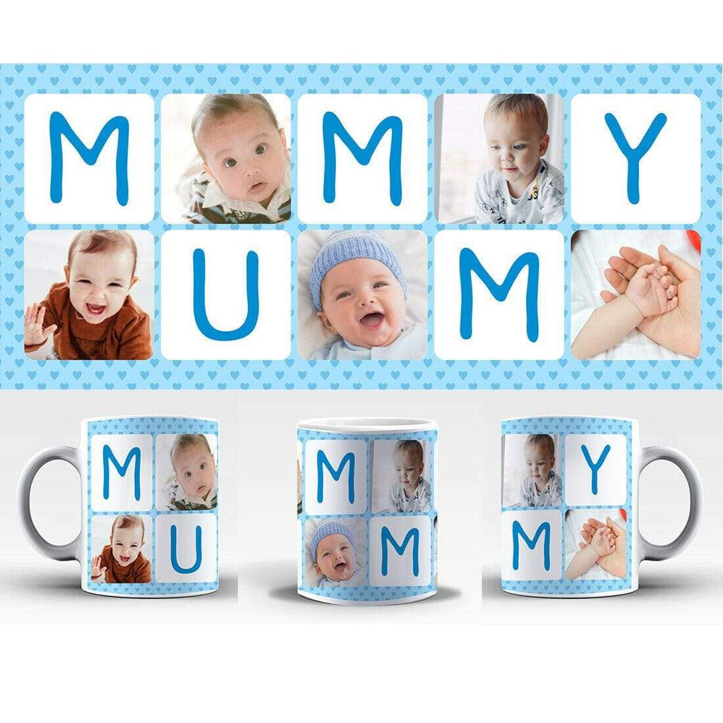 Personalised Picture Mugs For A Special Mummy Mum Mothers Day Gift Present Blue