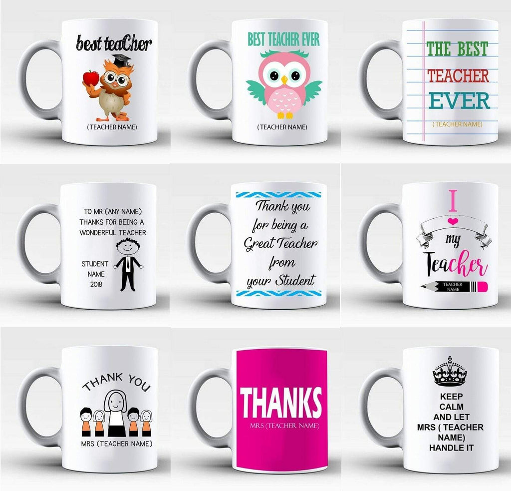 Personalised Best Teacher Mug Cup Gift Retiring Thank You Present From Pupil