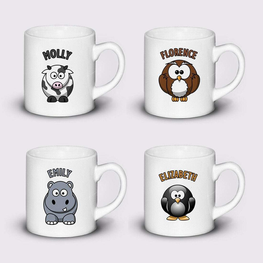 Personalised Animal Cute Tea Coffee Drink 6OZ Mug For Kids Children Cup Gift New