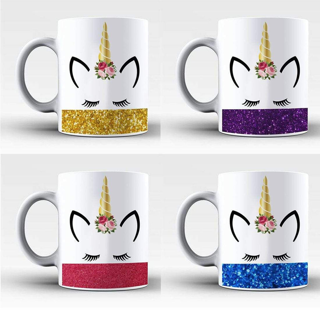 New Glitter Unicorn Perfect Ideal Tea Coffee Mug Gift Present Print Drink Glass