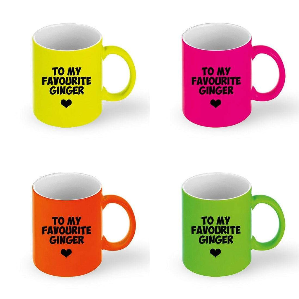 To My Favourite Ginger Jokes Neon Drink Cup Glass Coffee Tea Mug Gift Present