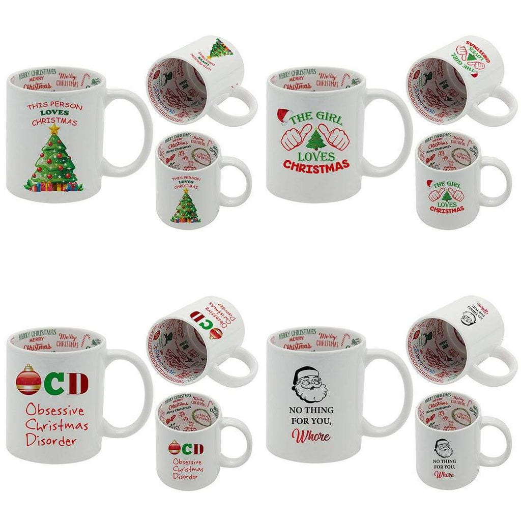 I Love Christmas Festive Graffiti Xmas Drink Cup Glass Coffee Tea Mug Gift 1