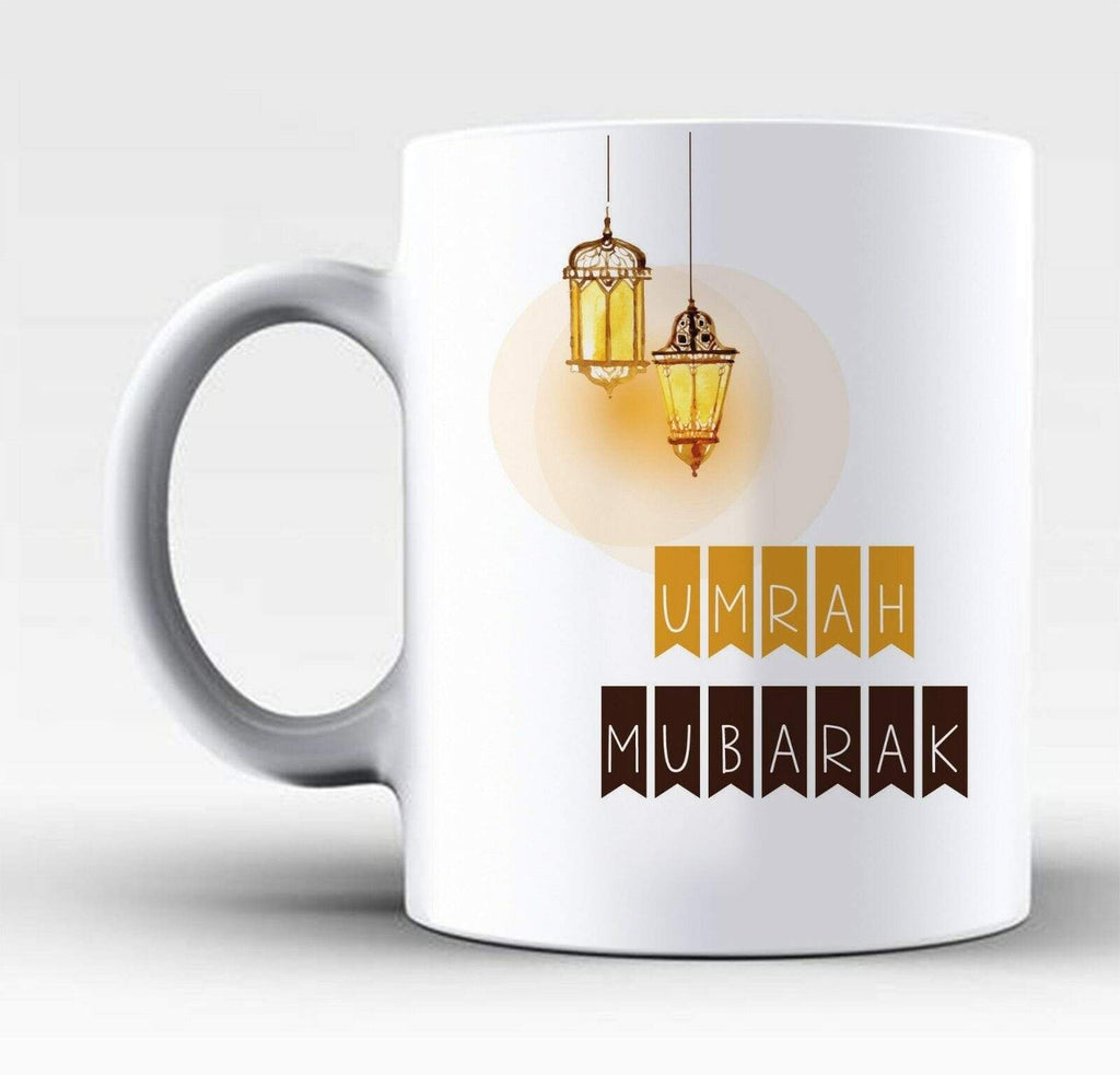 Umrah Mubarak Islamic Muslim Drink Cup Glass Coffee Tea Mug Gift Present 5