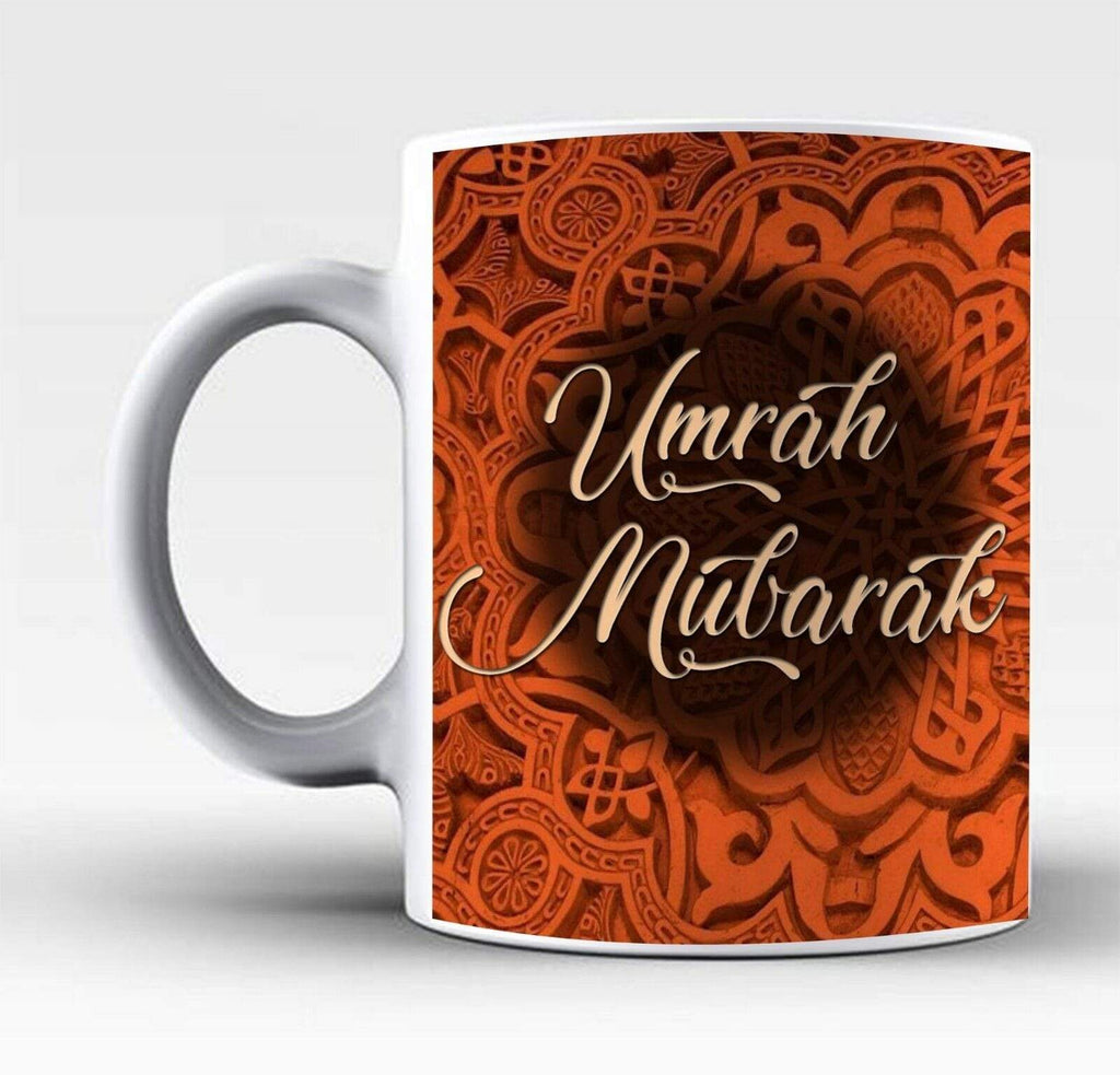 Umrah Mubarak Mugs Islamic Muslim Drink Cup Glass Coffee Tea Gift Present D2