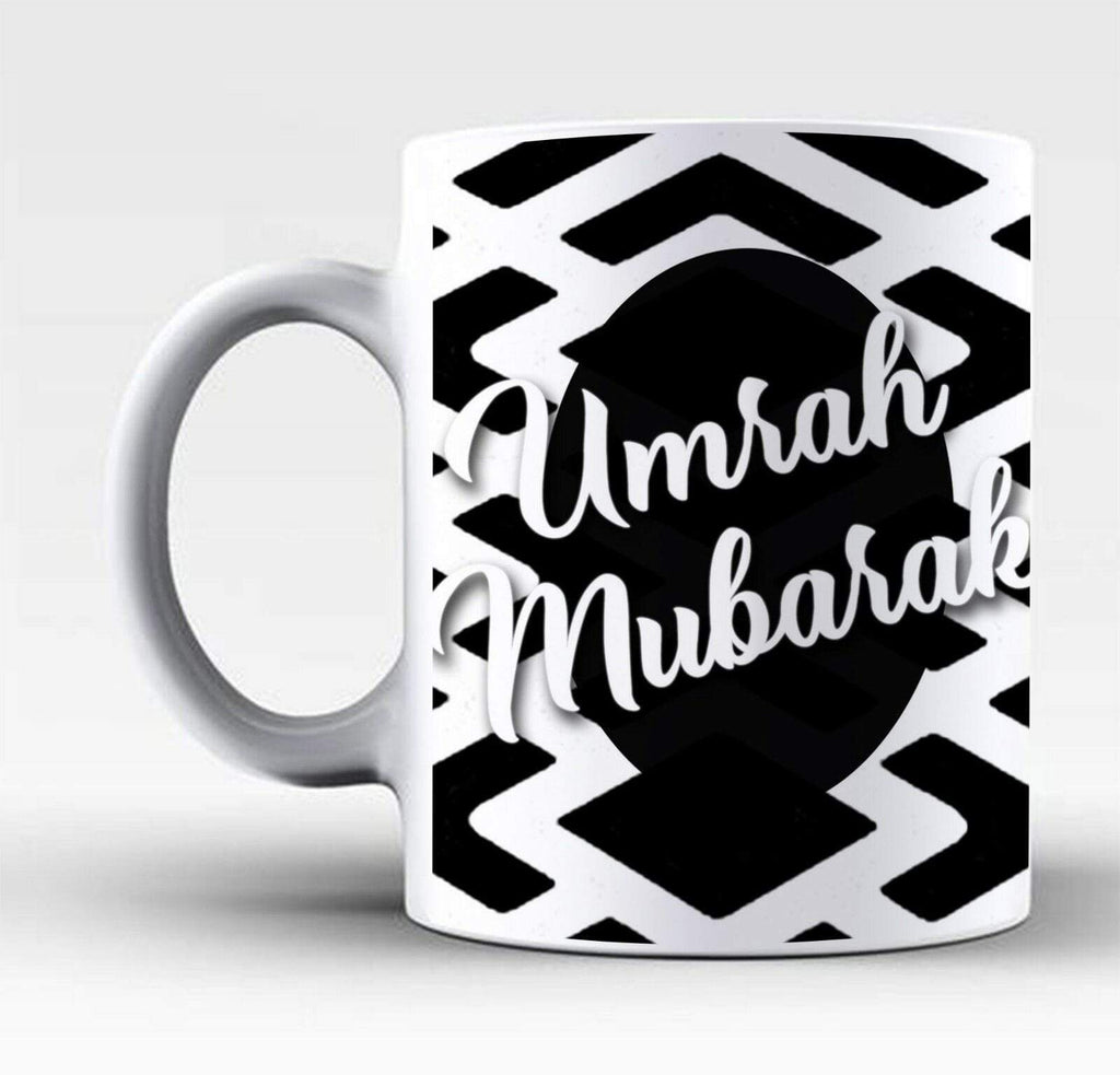 Umrah Mubarak Design Mug Islamic Muslim Drink Cup Glass Coffee Tea Gift Present