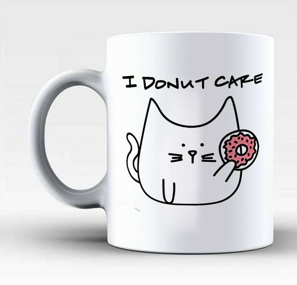 I Donut Care Funny Doughnut Tea Coffee Mug Perfect Gift Present Drink Glass 2