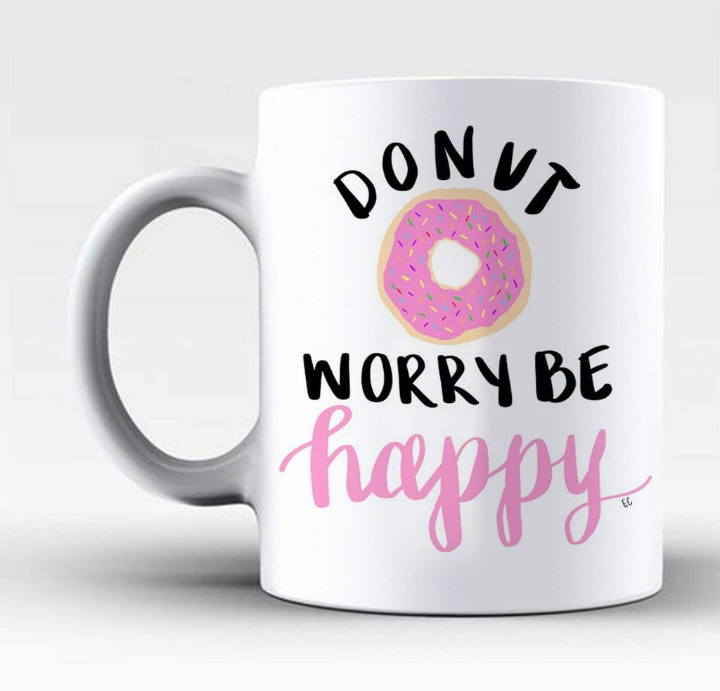 I Donut Care Funny Doughnut Tea Coffee Mug Perfect Gift Present Drink Glass 2