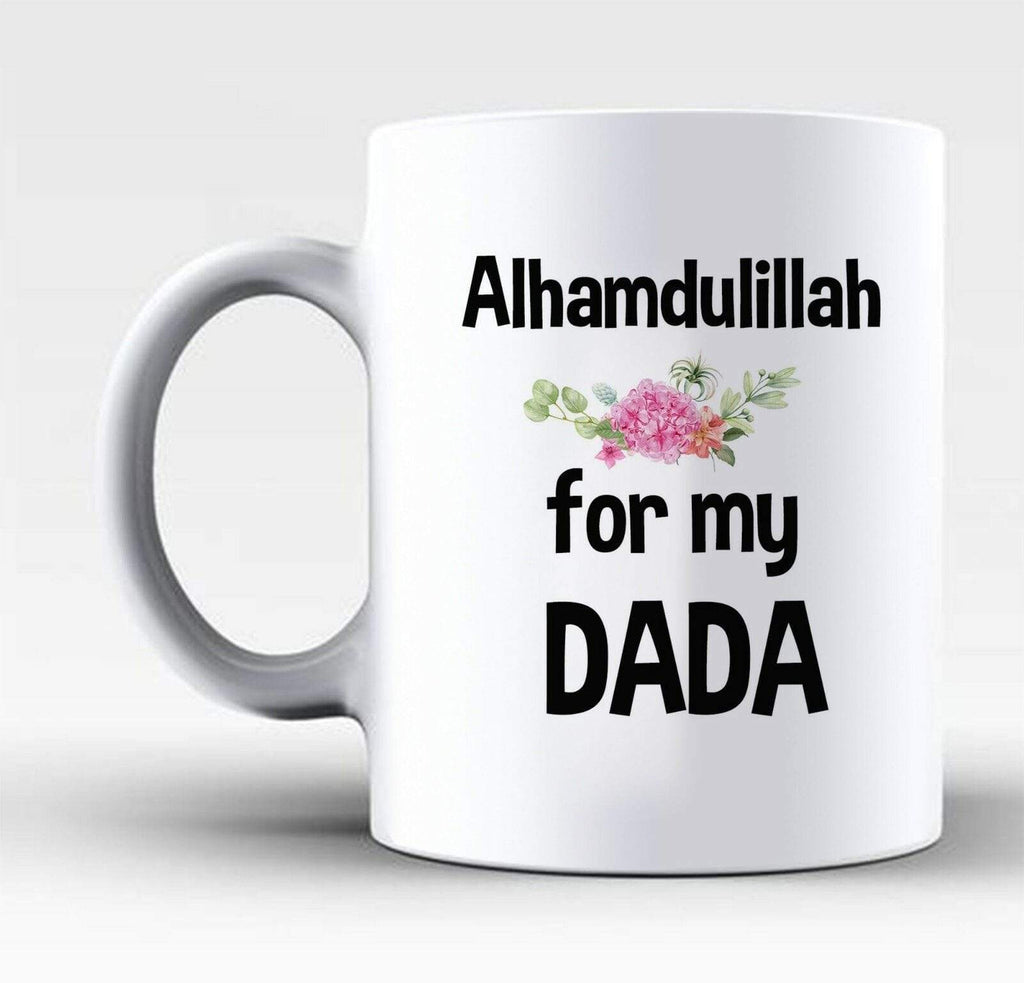 Islamic Alhamdulliah For My Nani Nana Dada Dadi Coffee Tea Glass Mugs Gift