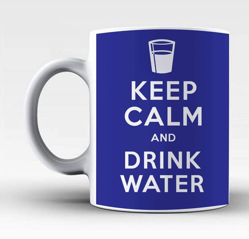 Keep Calm And Drink Water Coffee Tea Milk Drinking Glass Mugs Gift Present 3