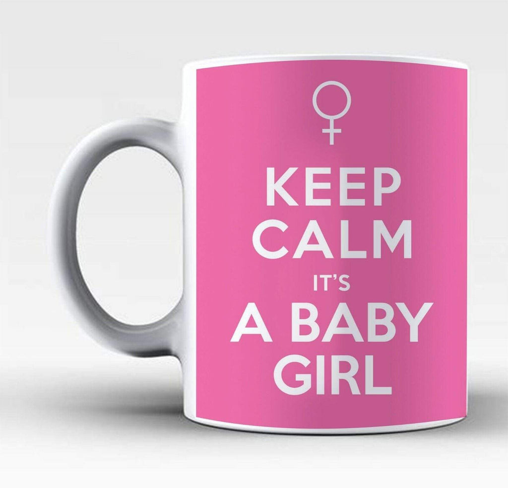 Keep Calm Its A Boy Girl Twins Baby Shower Party Drink Glass Mugs Gift Present