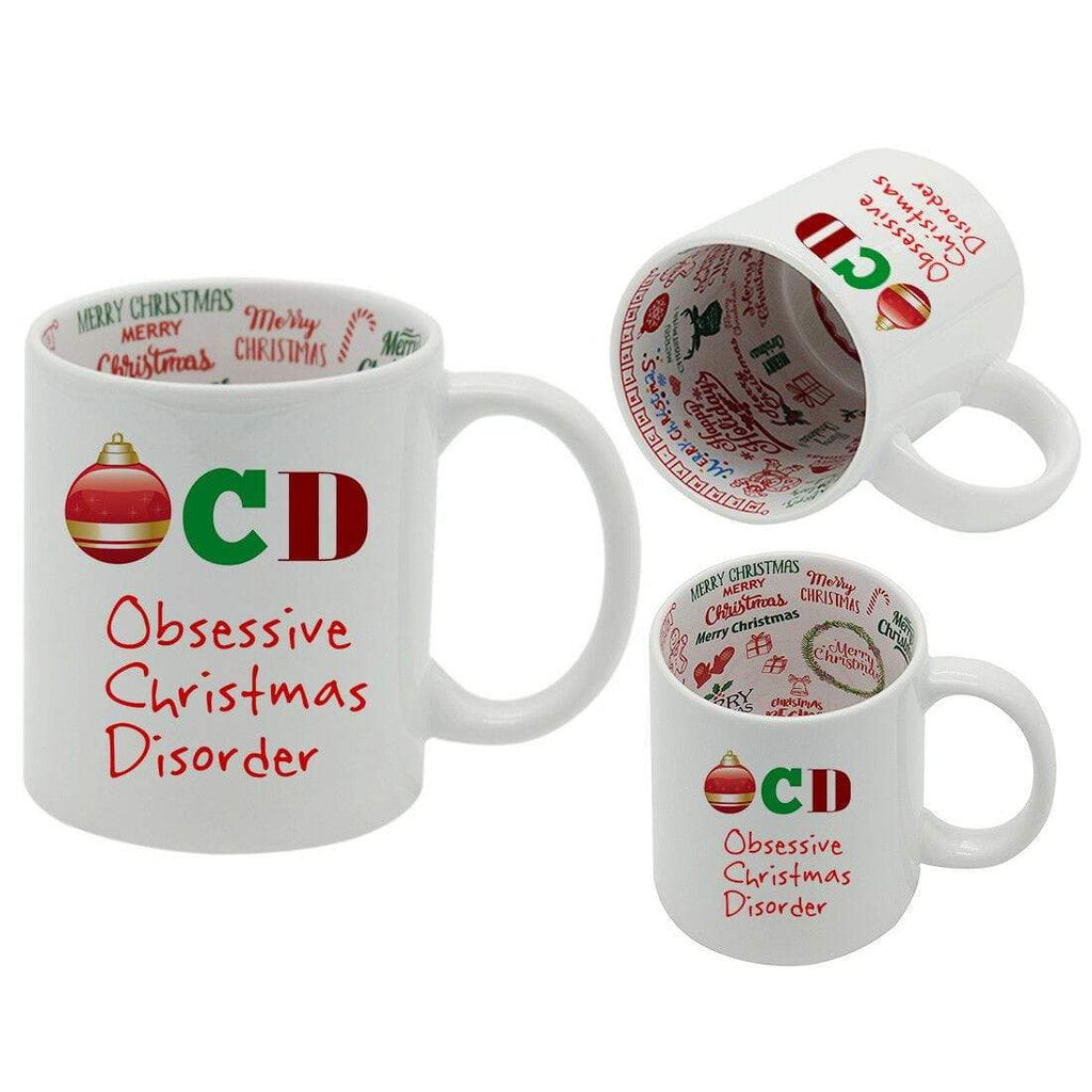 I Love Christmas Festive Graffiti Xmas Drink Cup Glass Coffee Tea Mug Gift 1