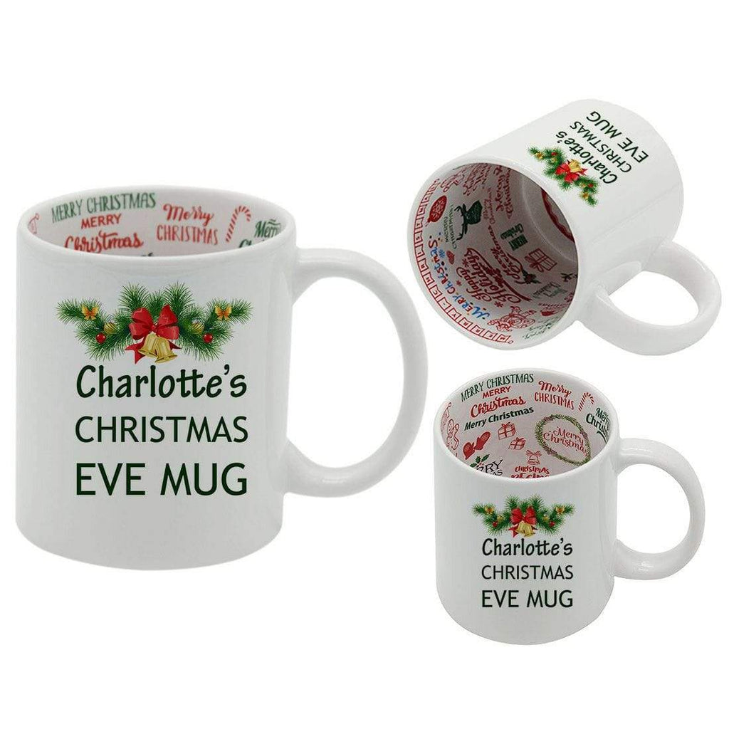 Personalise Christmas Festive Graffiti Xmas Drink Cup Glass Coffee Tea Mug Gift