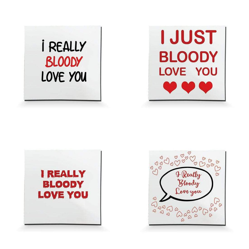 I Really Bloody Love You Girlfriend Boyfriend Wife Valentines Day Coaster Gift 2