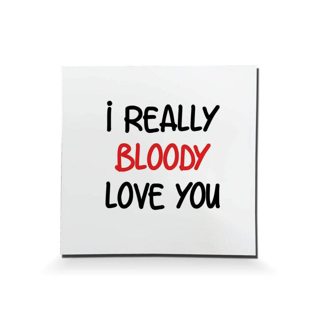 I Really Bloody Love You Girlfriend Boyfriend Wife Valentines Day Coaster Gift