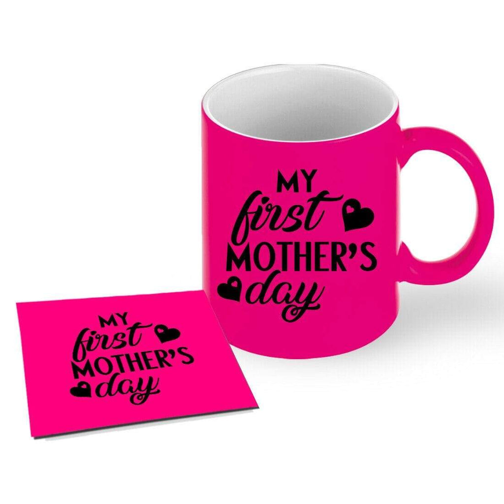 My First Mother's Day Mug Cup Coffee Tea Gift With Or Without Coaster Set D4