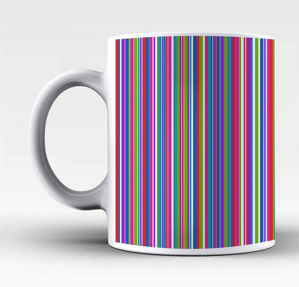 Ideal Tea Coffee Mug Perfect Gift Present Aztec Colourful Stripes Drink Glass