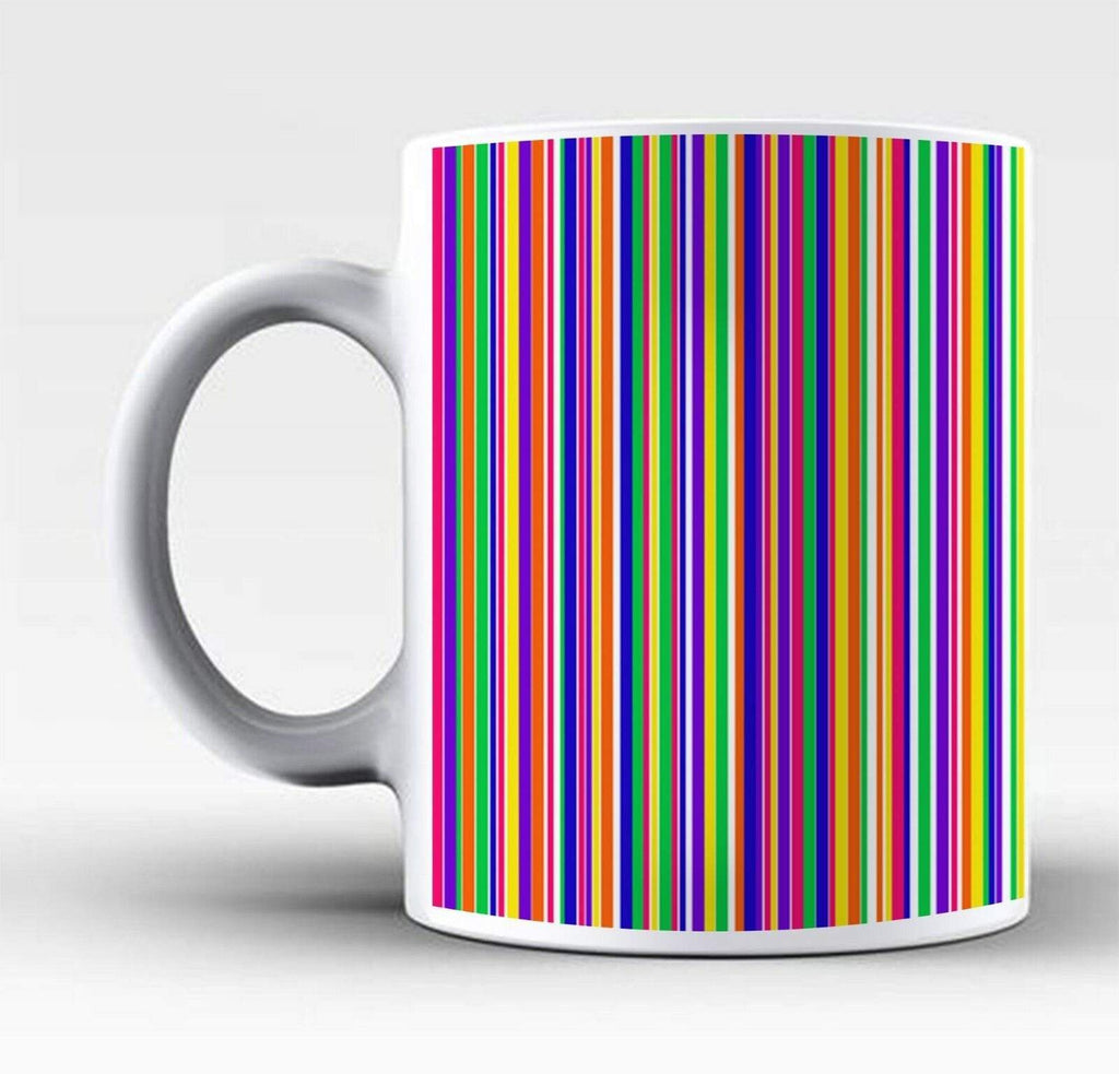 Ideal Tea Coffee Mug Perfect Gift Present Aztec Colourful Stripes Drink Glass